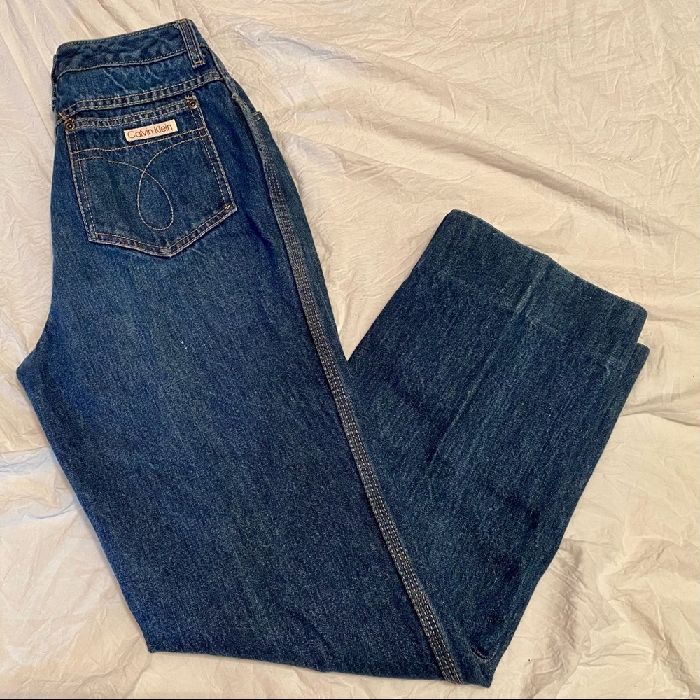 80s Calvin Klein Jeans Medium Wash, Vintage, Retro, High Waist, Mom Jean